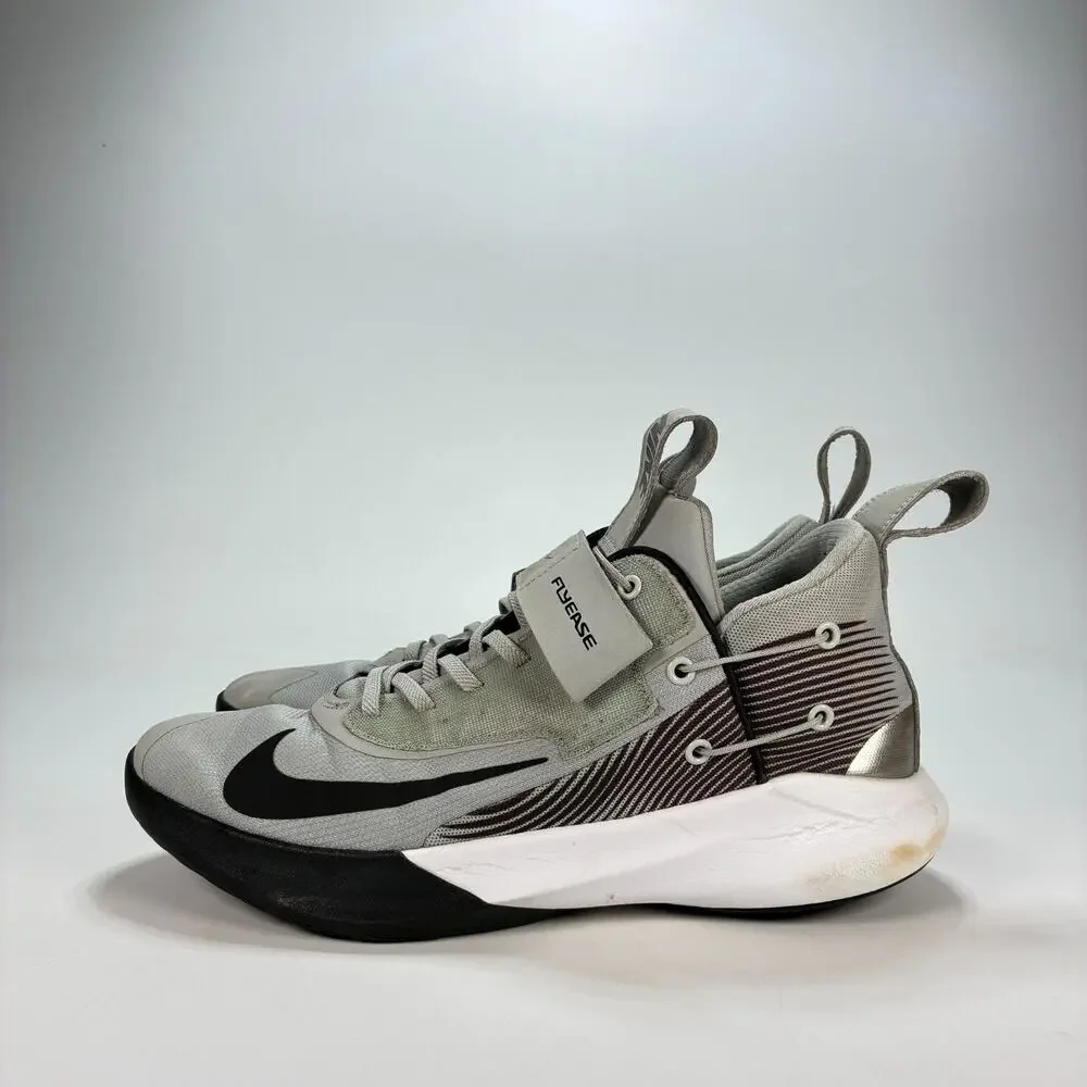 Nike Precision 4 FlyEase Light Smoke Grey Basketball Shoes CV3450-002 Men's Sz 9